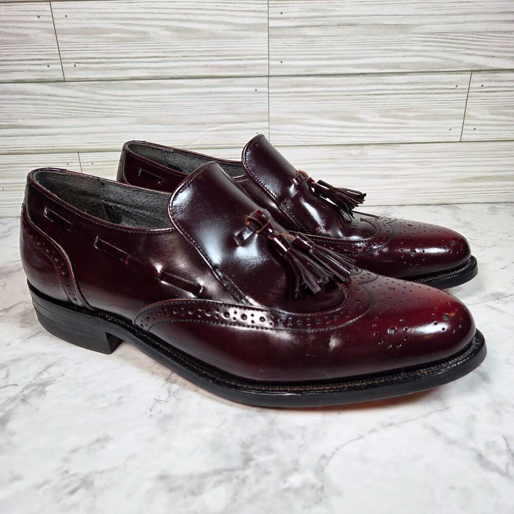 Vintage Mason Executive Imperial Wingtip Tassel Loafers USA Made Men’s 8